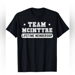 Team McIntyre “Lifetime Membership” 2XL Tshirt. Black. New.